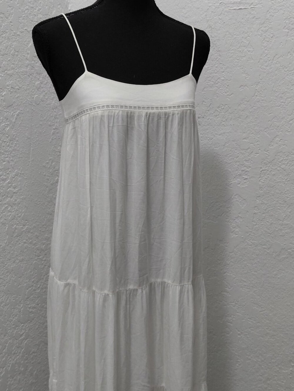 Club Monaco Traveling Tiers White Maxi Dress.